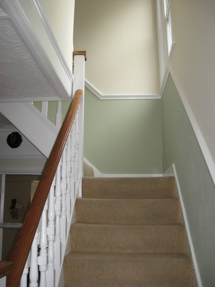 Painting and Decorating interior residential hallway and stairs